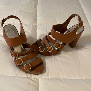 Jessica Simpson leather high heeled sandals